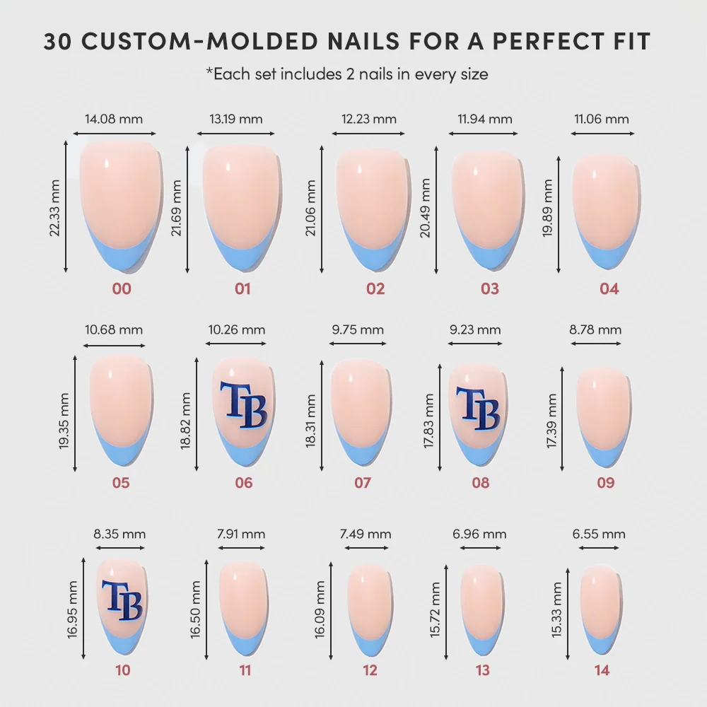 Tampa Bay Rays Press-On Nail Set - Image 4